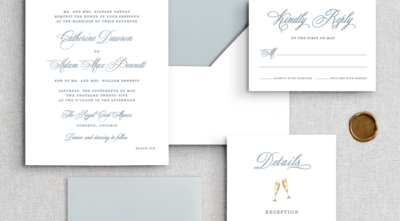 Design and proofing for custom wedding invitations in Ontario, Canada – personalized and elegant wedding stationery.