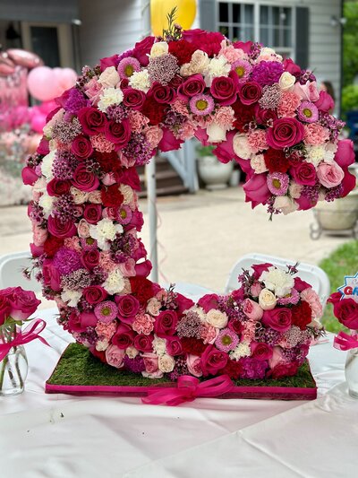 Letter C floral arrangement