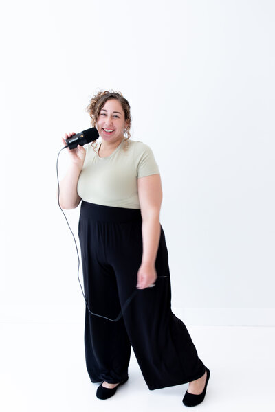 Pamela with Microphone