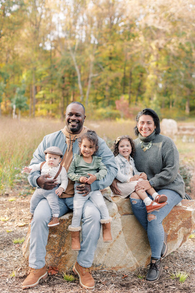 A fall inspired October wedding with bridesmaids wearing burnt orange bridesmaid dresses