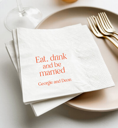 Big Love cocktail napkin custom printed for your bar styling