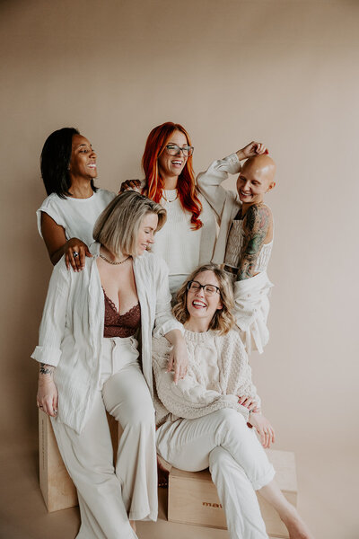 group of female wedding photographers