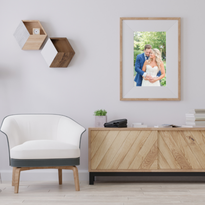 framed wedding portrait