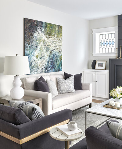Oakwoods living room interior design by Staci Edwards Design