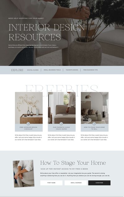 Resources Transformation into Interior Design Website