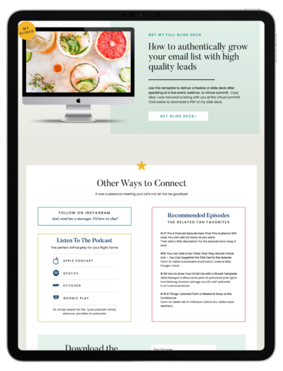 Landing Page Bundle Template - iPad