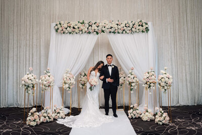 Couple at their wedding