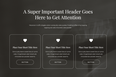 Bullet Point design layout for Showit