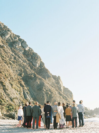 guest at a ceremony for a wedding in Big Sur, California