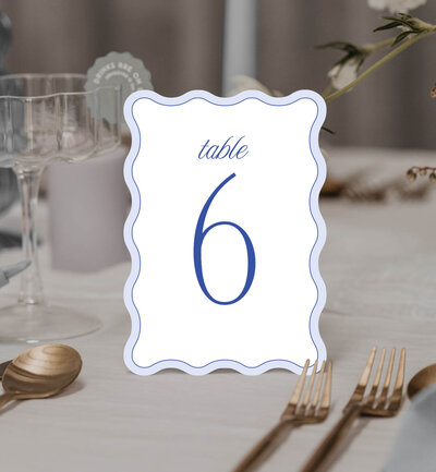 Orange rounded corner table numbers