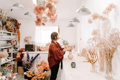The Vase Floral Co - Gypsy West in her floral studio