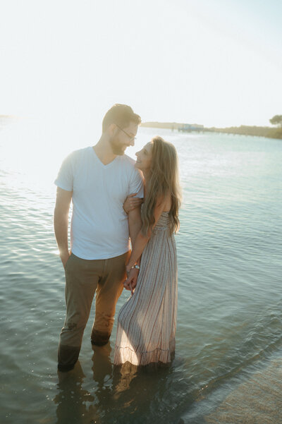 beach engagement photos in florida