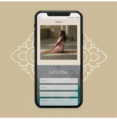 yin creative yoga website mobile