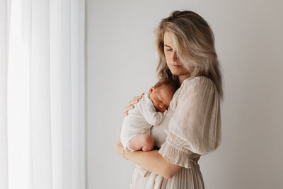 Newbornshoot mama met baby