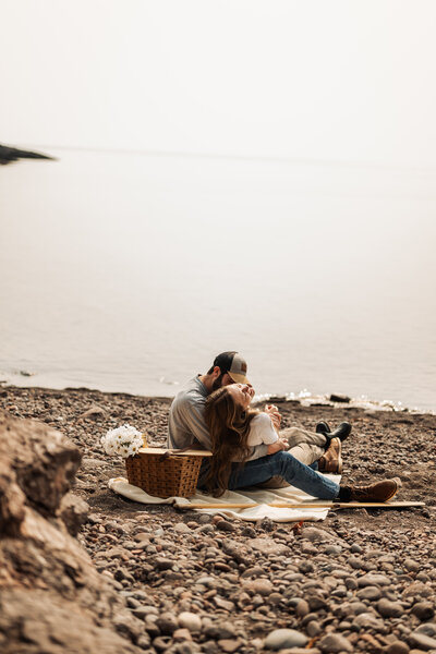 Intimate Engagement Session with Canoes