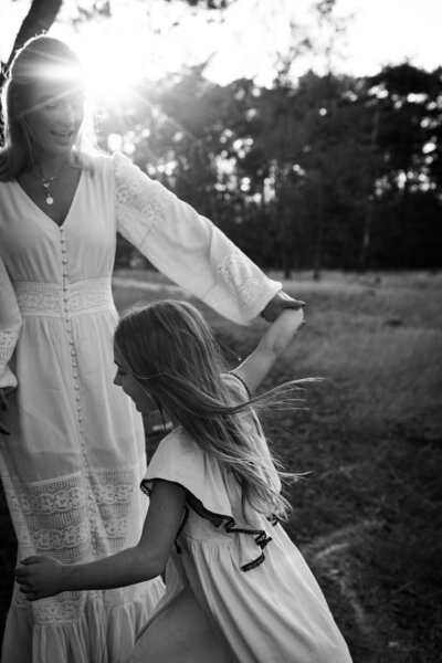 Familie fotoshoot in het bos