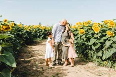 Sunflower patch family session