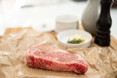 virtual cooking classes on zoom with rib eye steak