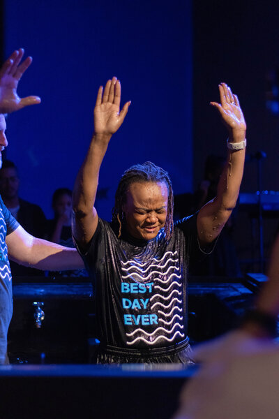 Baptism at a non-denominational church in Fayetteville, NC.