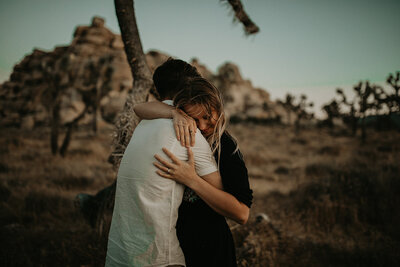 couple holding each other