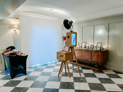 Mad Hat Photo Booth rental for weddings or corporate events, with premium features, for luxury events at Kin House venue