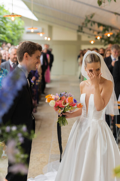 Wedding ceremony at Kin House, Wiltshire