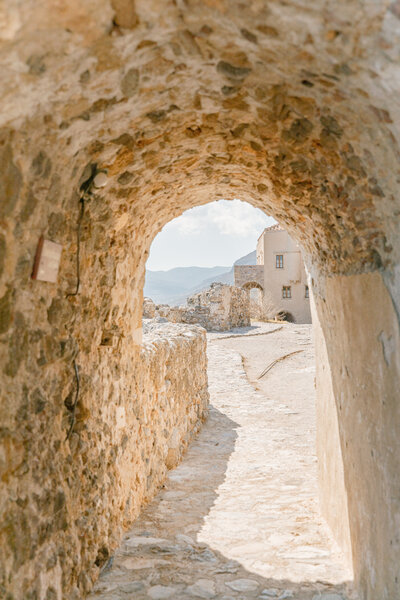 Stone archway in Greece