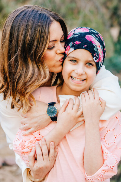 Heather hugging her daughter London