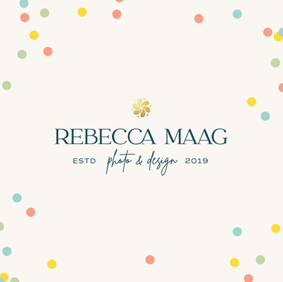 minimal bright and colorful logo design for family photographer