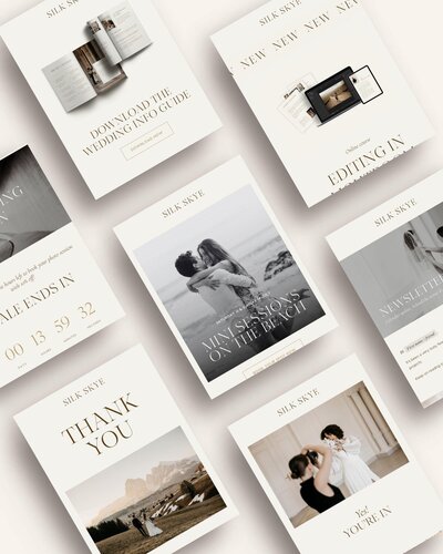 Aesthetic Flodesk templates for wedding photographers
