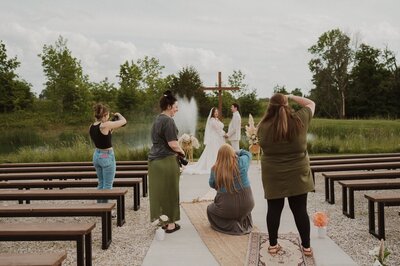 Alissa Reed and a another photographers at a styled shoot
