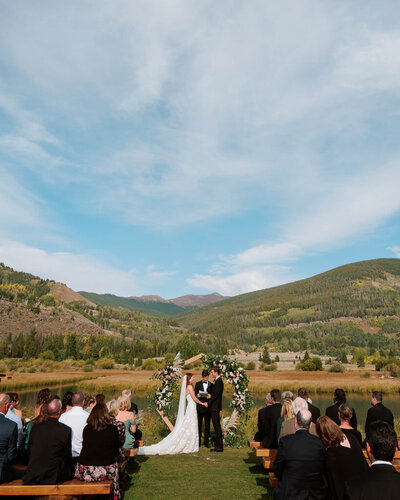 Vail Camp Hale wedding ceremony
