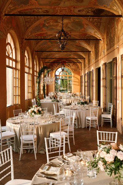 wedding reception setting