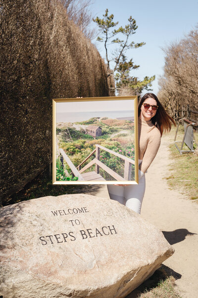 Steps Beach Nantucket Framed Art