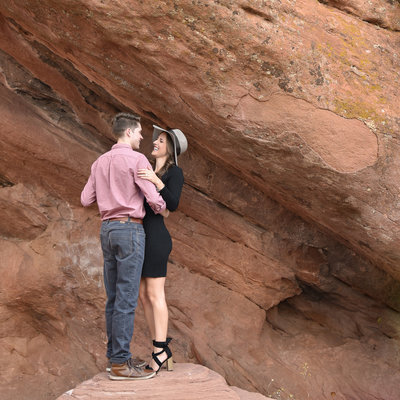 red rocks engagement photography