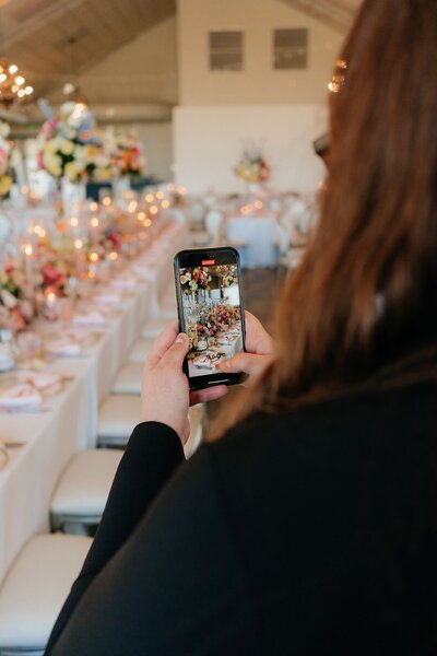 bride and groom during ceremony at pinewood