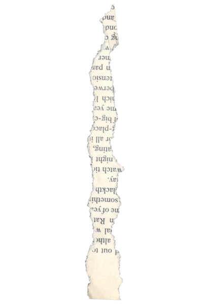 Ripped paper out of a book