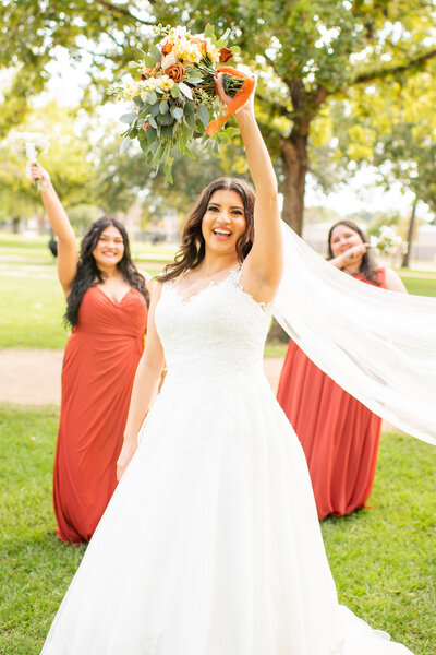 Experience the joyous celebration as the bride shares special moments with her bridesmaids. Our photography immortalizes the bond between friends on this unforgettable day.
