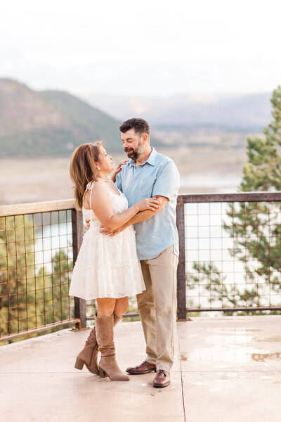 married couple poses for photo at ridgway state park