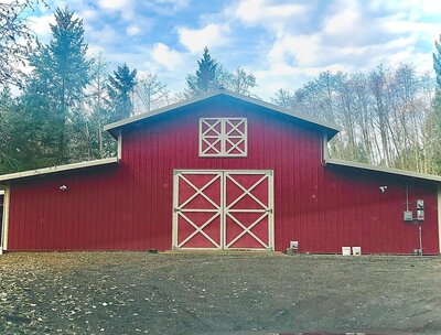 Red Barn built by Northwest Pole Structures