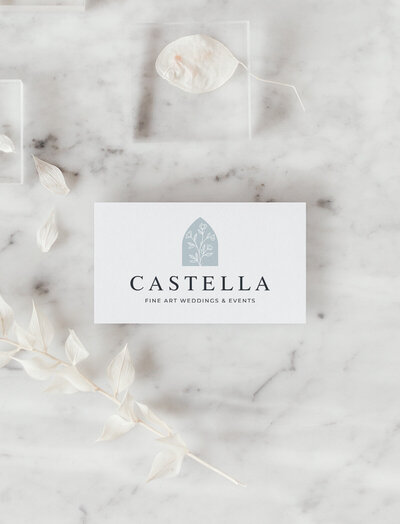 Castella logo design on business card