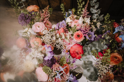 A bouquet of colorful flowers