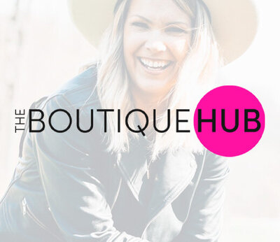 The Boutique Hub logo created by Christy Jo Lightfoot, Brand Desginer.