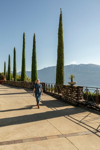 Europe town with ivy on wall