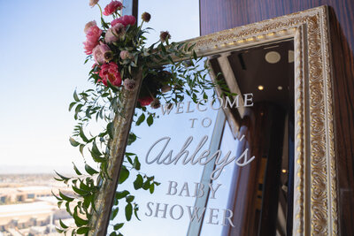 Luxury baby shower with floral decor at Waldorf Astoria Las Vegas, designed by Thater Made, a luxury wedding and event producer in San Diego, CA.