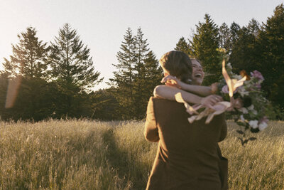 bride and groom hugging under a starry night captured by new york wedding photographer