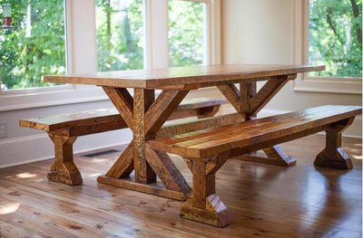 reclaimed-wood-trestle-farm-table-sons-of-sawdust