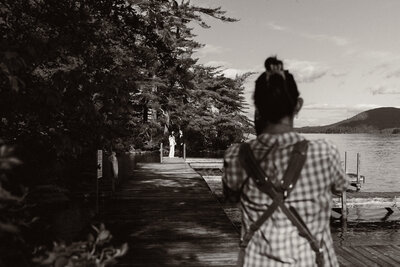 Caroline Giuliano capturing bride and groom first look