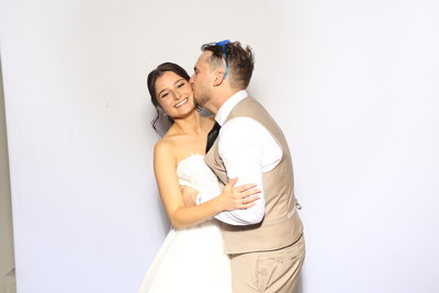 Photo booth image of wedding couple at Le Belvedere