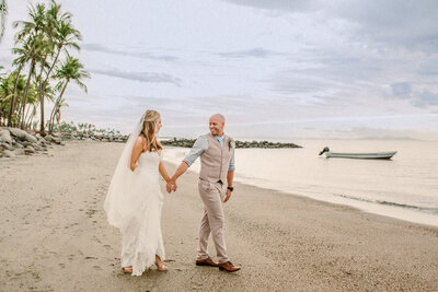 couple walking on beach